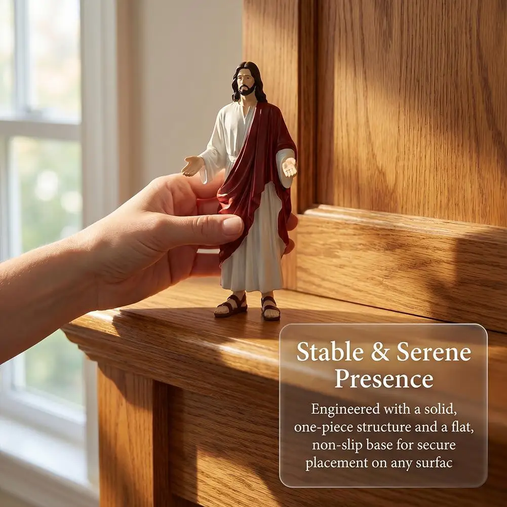 Figura de Jesus Cristo Edição Limitada para Colecionadores, Estátua de Resina Pintada à Mão, Escultura Religiosa, Decoração para Casa, Presente Cristão