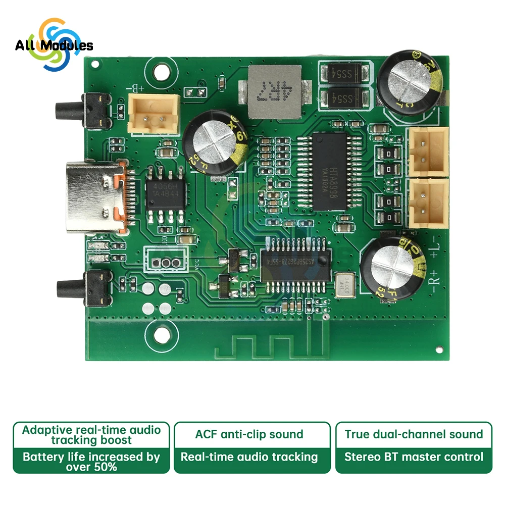 DC5V/3,7 V TWS Stereo Bluetooth Verstärker Bord 2*10 W Dual Kanal Stereo Audio Power Verstärker Bord