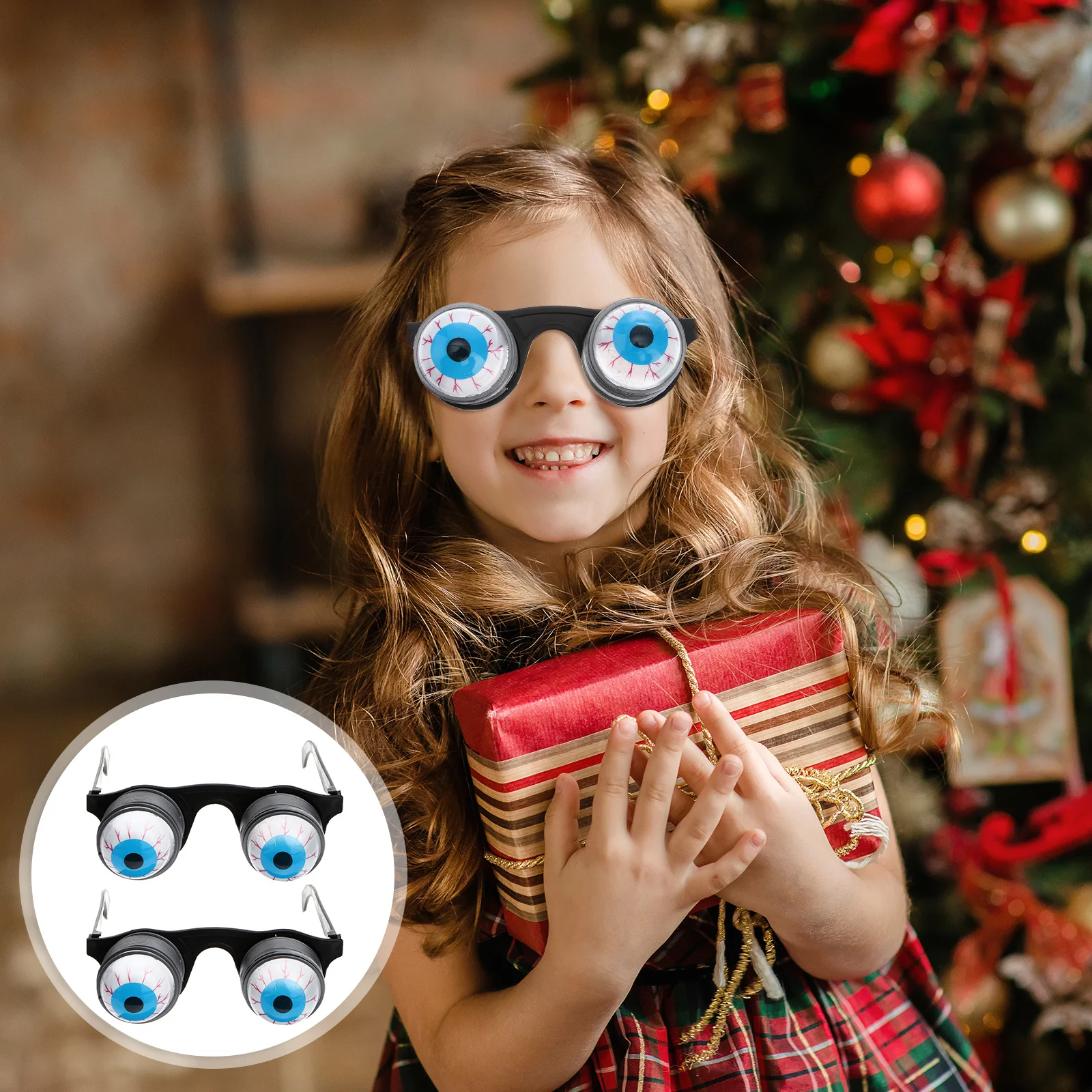 

Funny Glasses with Bulging Eyeballs Eyeball Glasses for Adults Kids Halloween Prank Props Eyeglasses Costume Goo Gools Party