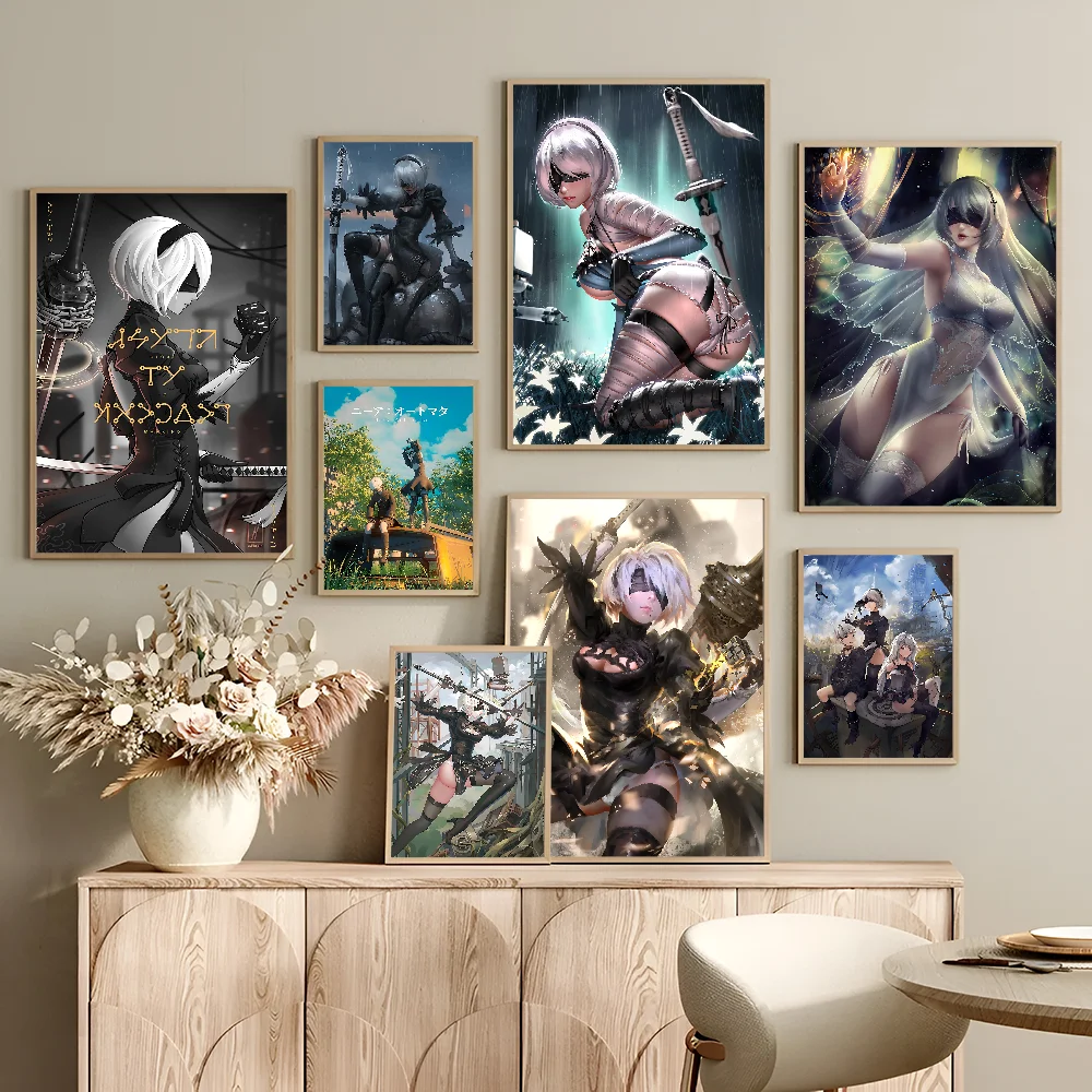 Nier Self-adhesive Art Poster Whitepaper Prints Posters Artwork Home Decor