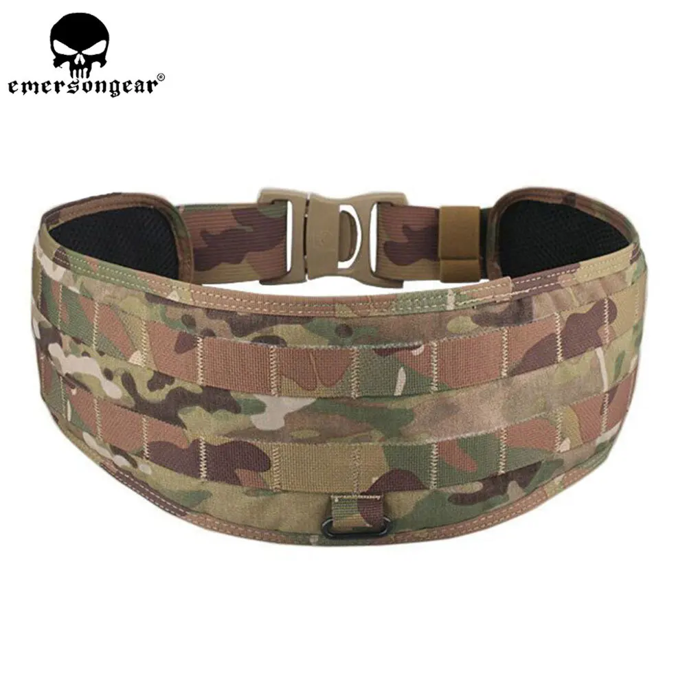 Emersongea Molle Belt Tactical Airsoft Paintball Combat Molle Belt LBT1647 Style Padded Waist Belt Nylon Multi-camo Black EM9012