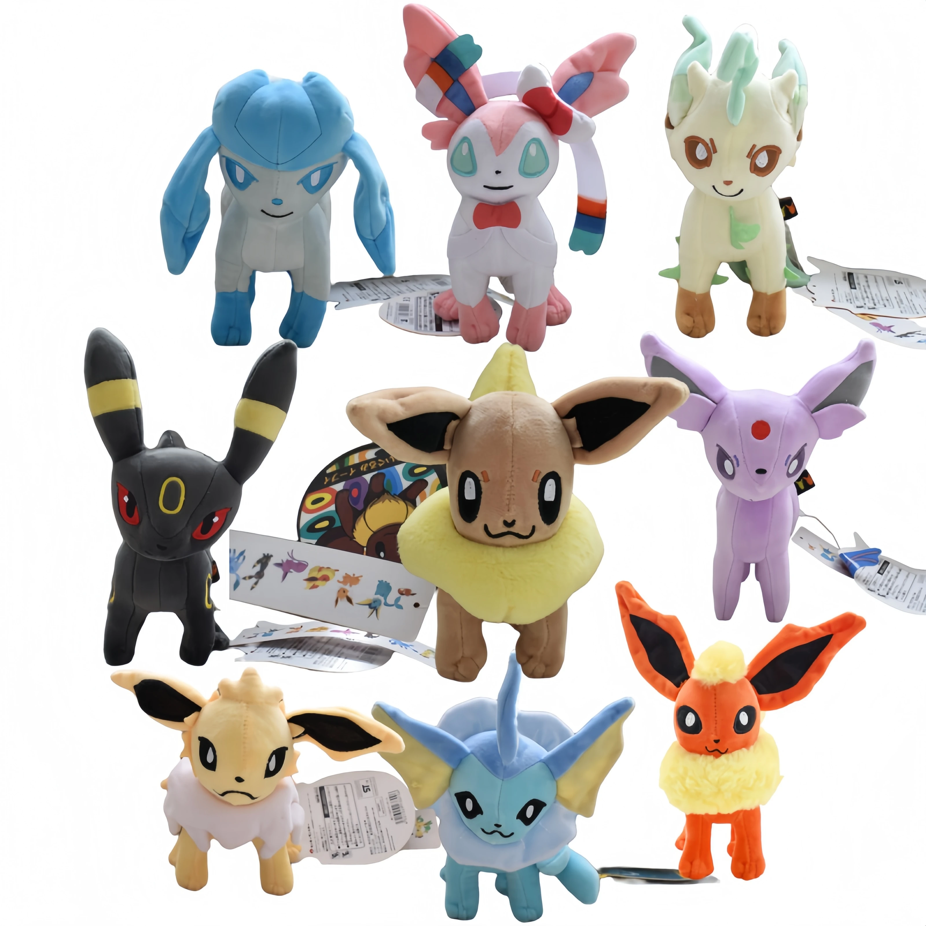 

Красочная коллекция Pokemon Eevee, плюшевая мягкая кукла Flareon Vaporeon, аниме Espeon Umbreon Glaceon Leafeon Sylveon, игрушки, подарок для детей