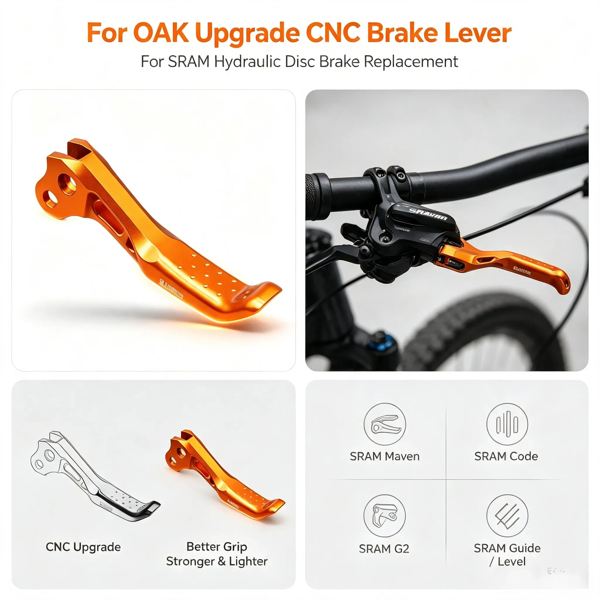 For OAK Upgrade CNC Brake Lever For CHIBITE Maven Compatible With SRAM Code G2 Bicycle
