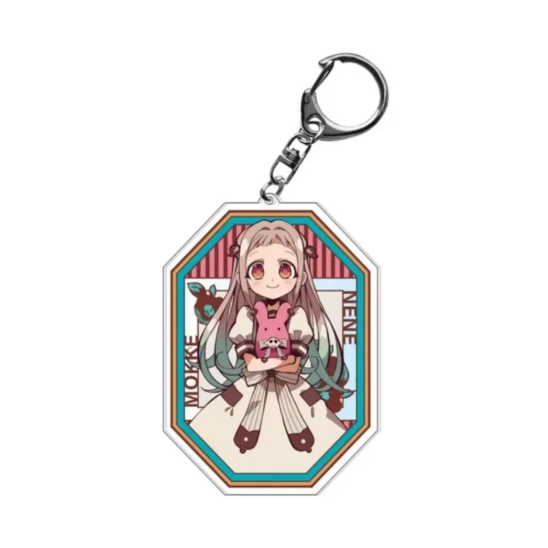 اليابان أنيمي المرحاض ملزمة Hanako-كون المفاتيح بطاقة رومانسية تصميم الاكريليك قلادة حلقة رئيسية Jibaku Shounen Hanako كون مفتاح حامل
