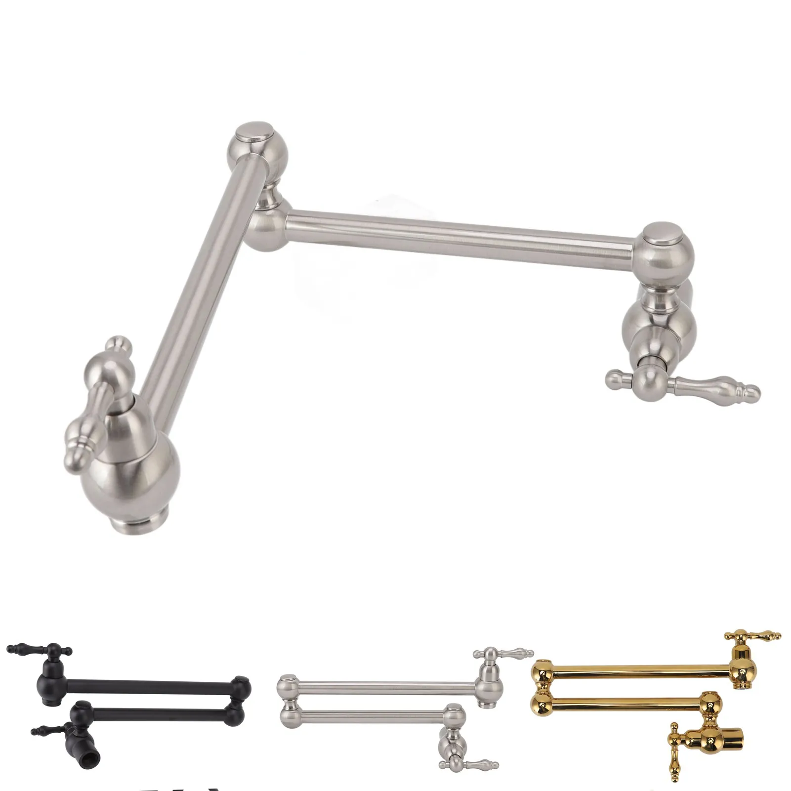 للطي لمط صنبور G1/2 الحائط صنبور المطبخ واحد الباردة 360 درجة الدورية بالوعة صنبور للطي النحاس مياه الحنفية #3