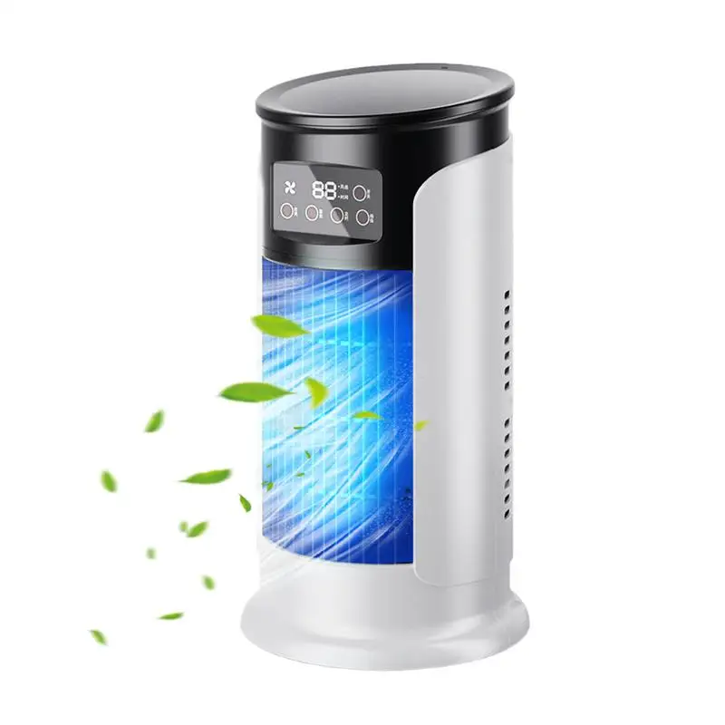 

Air Conditioning Fan Personal Portable Fan Evaporative Air Cooler Quiet Timer Room Cooling Small 300ml Water Tank Personal