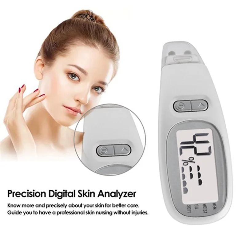Abud-testador digital de umidade e óleo da pele de precisão com display lcd, dispositivo portátil para análise corporal e facial