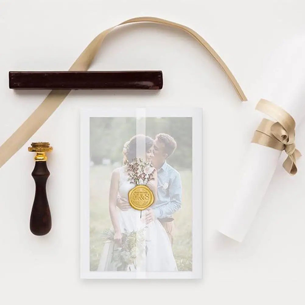 

50Pcs Transparent Pre-Folded Envelopes Wedding Invitations Clear Sleeves Invitation Protection Accessories
