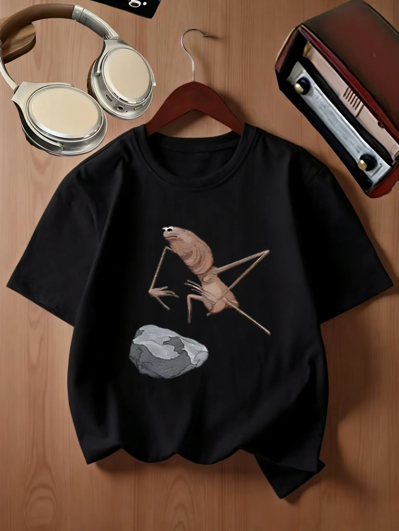 Funny Long Limbs Creature And Rock Viral Meme Graphic Kids T Shirt Boys Girls Family Matching Summer Crew Neck Casual Tee