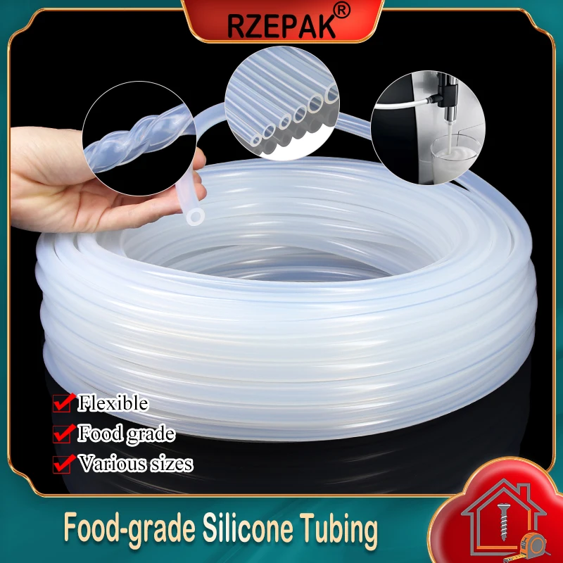 1/2/5m Food Grade Silicone Tube Transparent Diameter 0.5 1 2 4 5 6 7 8 9 10 11 12 14 16 18 20 30mm Flexible Silicone Rubber Hose