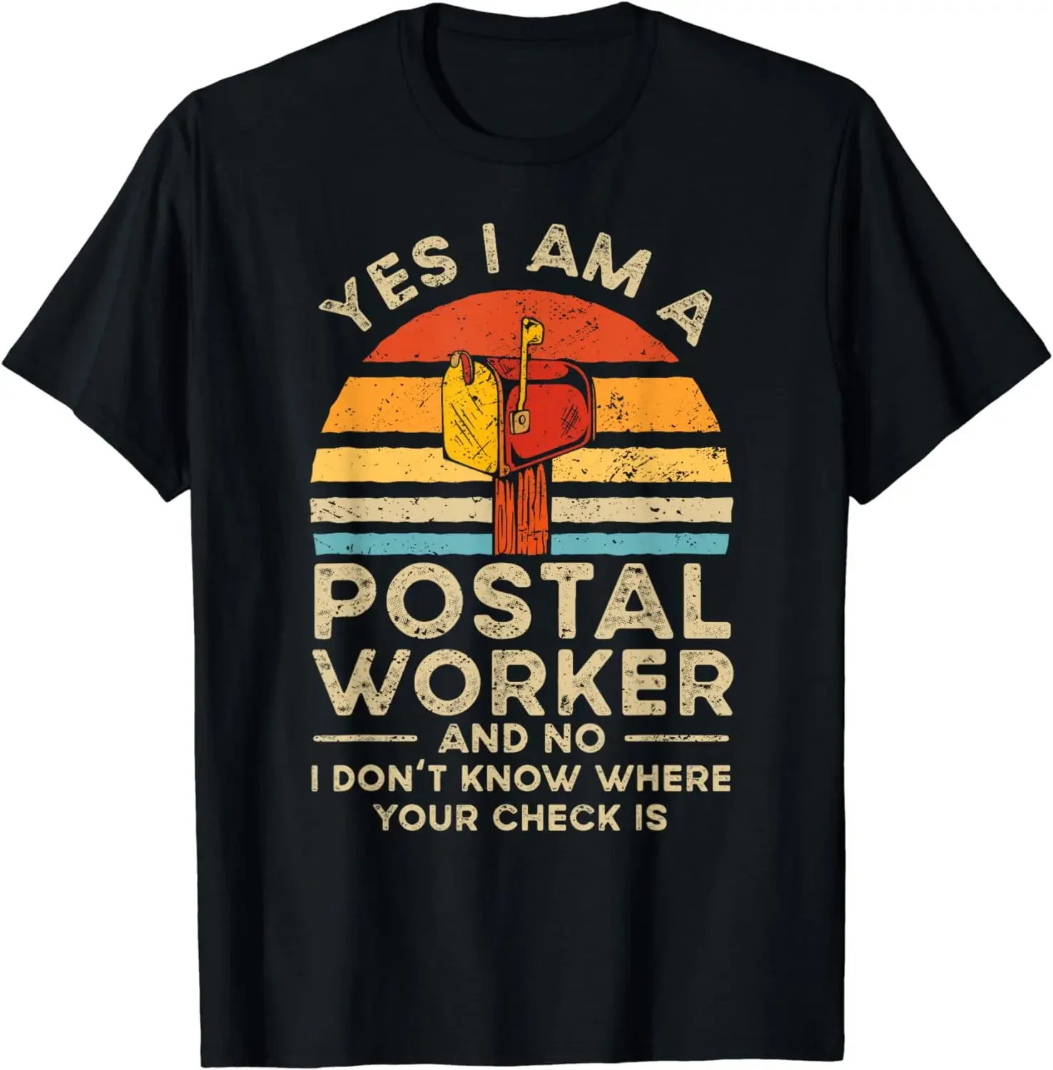 2024 summer tops Postal Worker Mail Delivery Postman T-Shirt men clothing