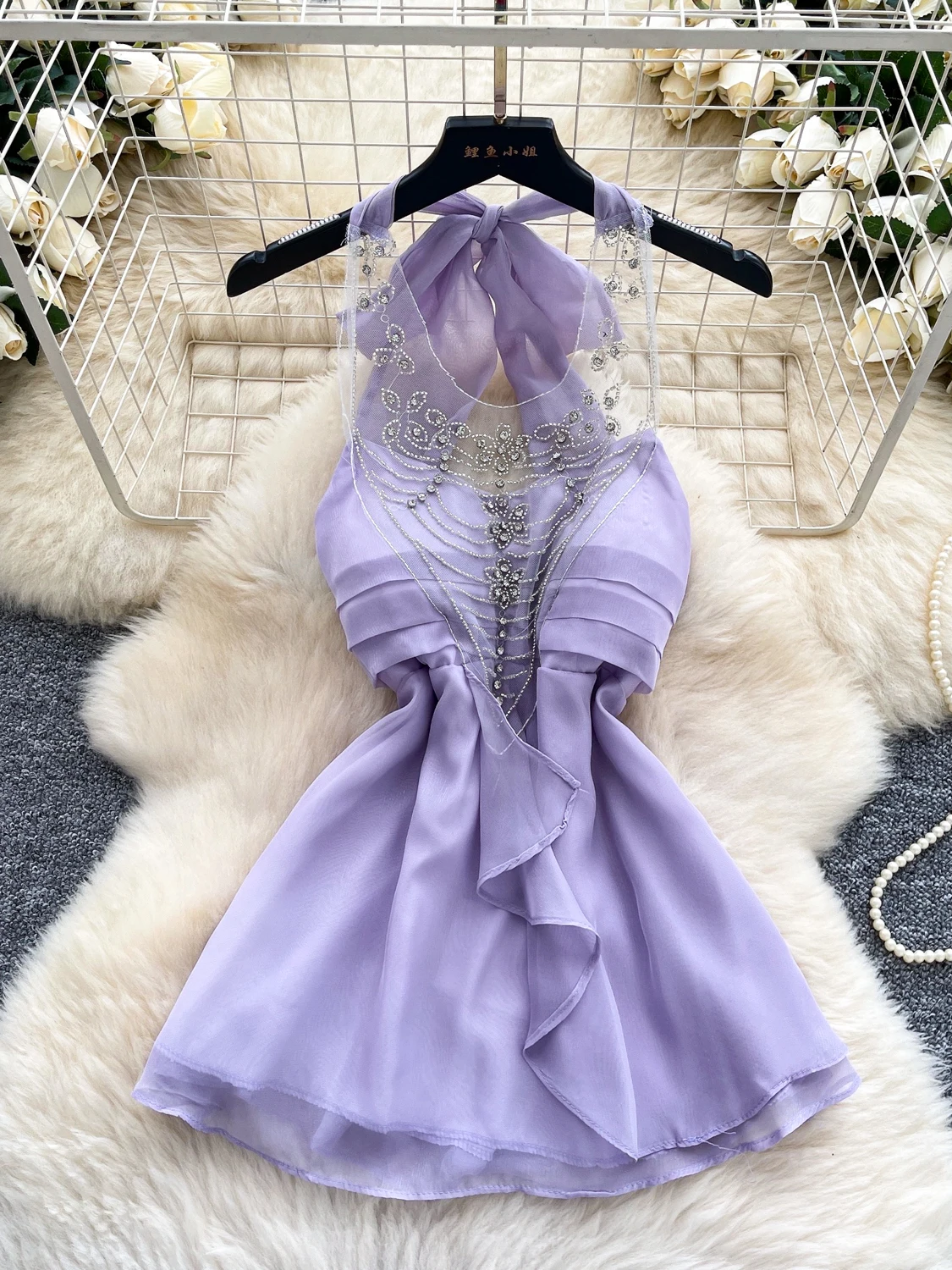 

Ele Summer Off-oulder Me Top Women's Faionable Splice Design Beautiful Flower Bud Blouse Ne Hanging Strap Vest