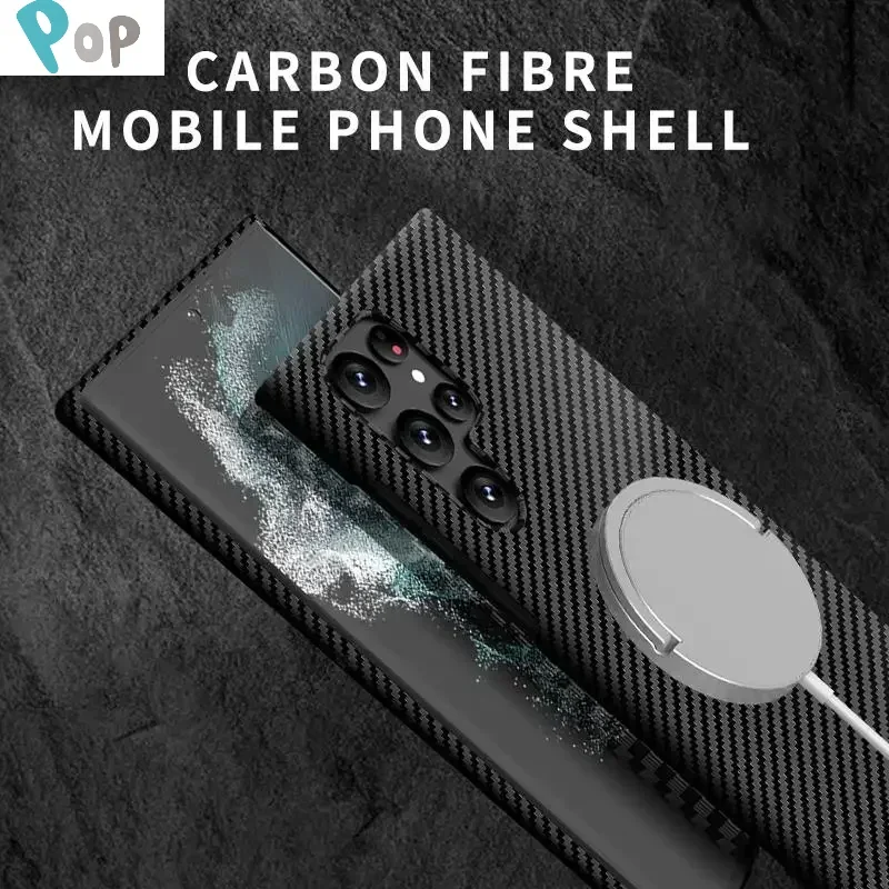 

Luxury Carbon Fiber Pattern Phone Case For Samsung Galaxy S23 S22 Ultra 5G S21 Plus Ultra S23+ Thin Cases Protective Funda Cover