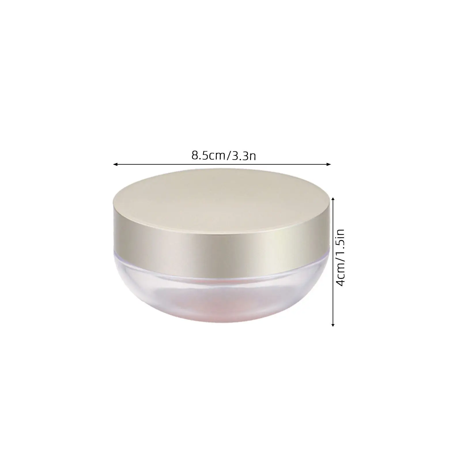 Ultra Portable Loose Powder Container Double Layer Leak Proof Mesh Interlayer Mirror Finish Powder Box for Travel Outdoor Makeup