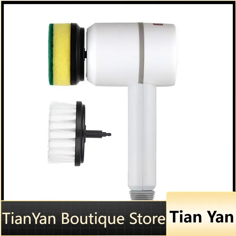 EE1 Multi Function Electric Cleaning Brush Rechargeable Spin Scrubber 3 Gears Adjustable for Kitchen Bathroom Floor Tile