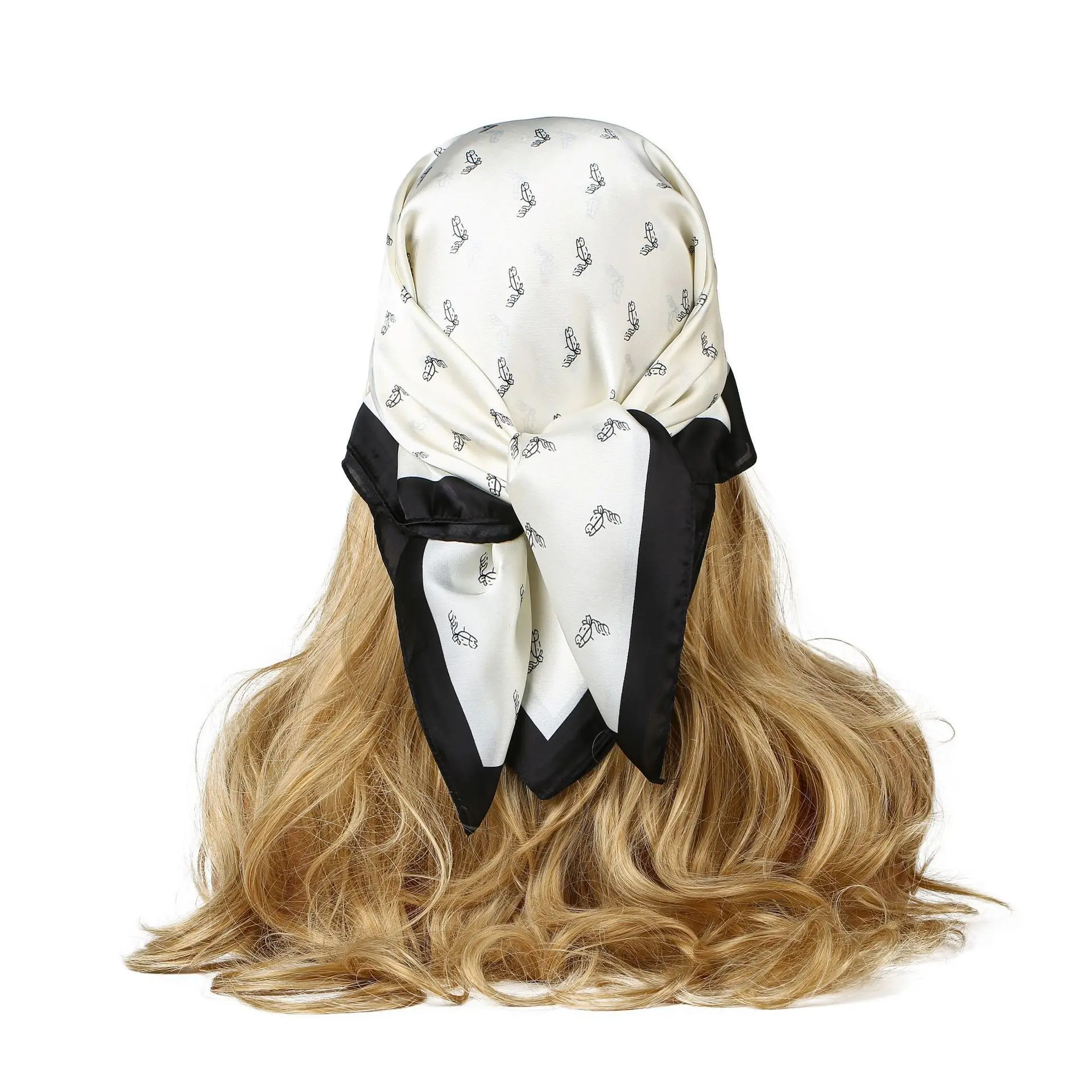 New steed summer thin satin scarf women's versatile high-end 70 square scarf neckerchief vintage wrap