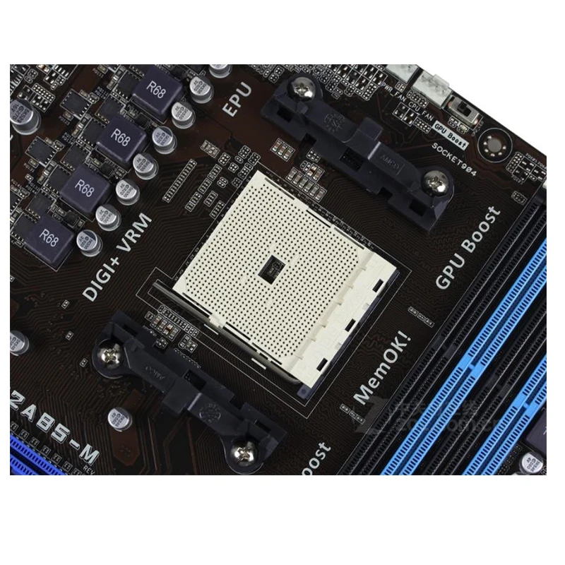 Para amd a85 F2A85-M placa-mãe usado soquete original fm2 ddr3 64gb usb2.0 usb3.0 sata3 desktop mainboard