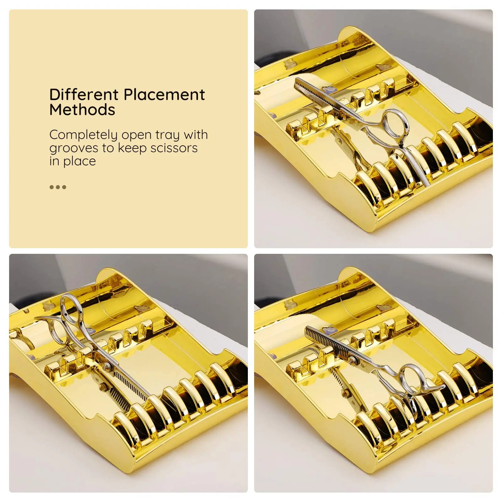 Professional Scissors Holder for Salon & Barber - 6-Scissor Organizer Rack, Hairdressing Storage Tray for Stylists