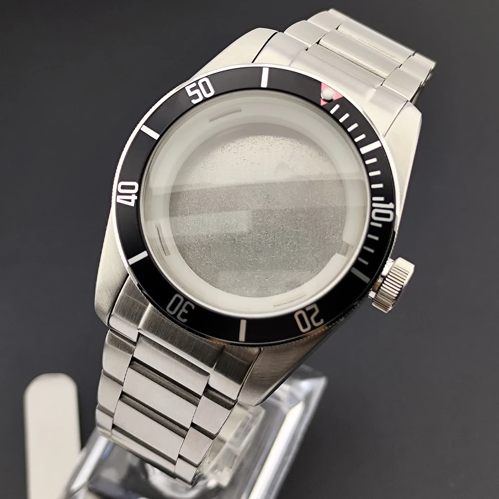 Silver 41mm M8215 Watch Stainless Steel Case Accessory Sapphire Glass Fits for M8215 Movement 31mm Dial M8215 Hand