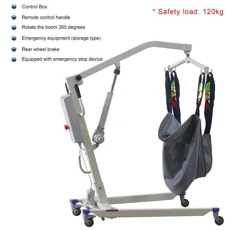 Cheap Hot Sell Mobile Standing Electric Patient Hoist with Slings Hospital Bed Lifter Price