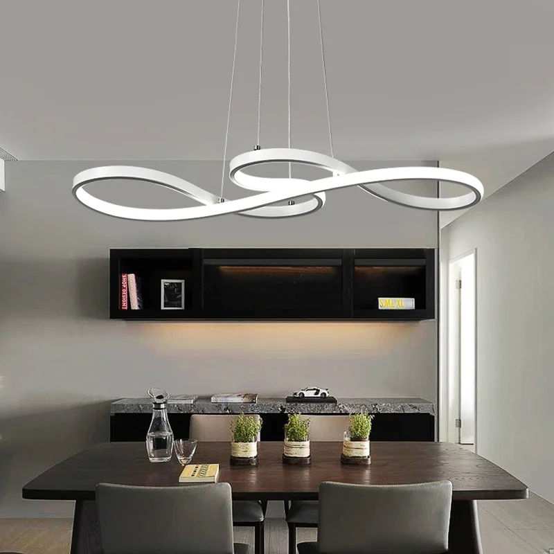 

Modern Kitchen Island Pendant Lights Bar Table Dining Room Decor Hanging Lights Remote Dimming Kitchen Led Cord Pendant Lamp