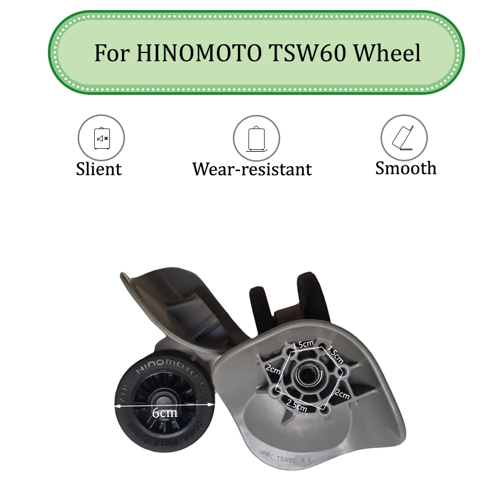 

For HINOMOTO TSW60 Universal Wheel Replacement Suitcase Silent Smooth Shock Absorbing Durable Convenient Accessories CasterWheel