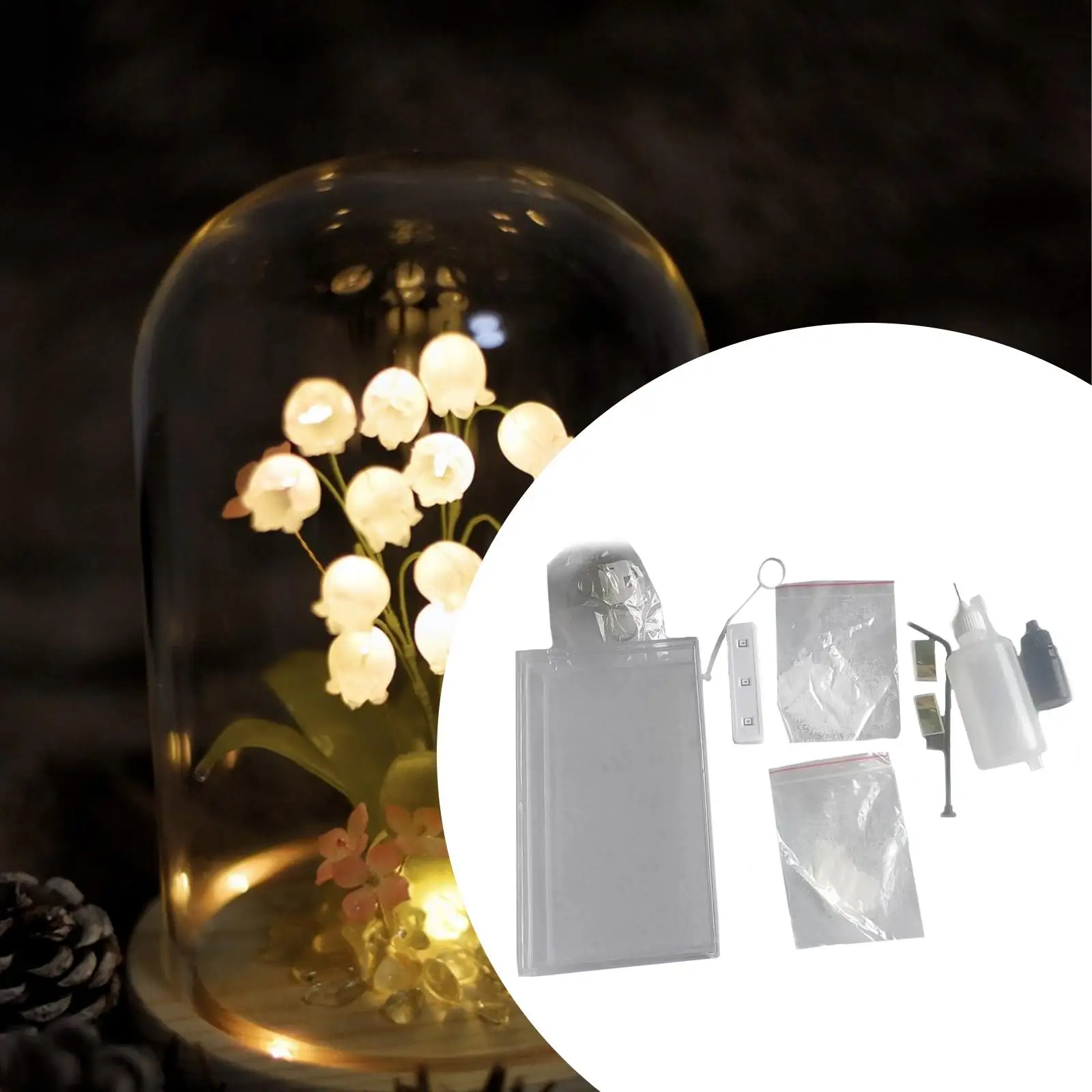 Kit de luz nocturna DIY, lámpara de mesa, luz ambiental, juguete de aprendizaje, luz nocturna de nieve DIY