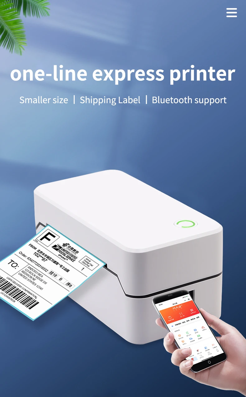 TDL401H Thermal Printer Label Maker 3inch 80mm Print Width USB Interface Waybill Printer Wireless