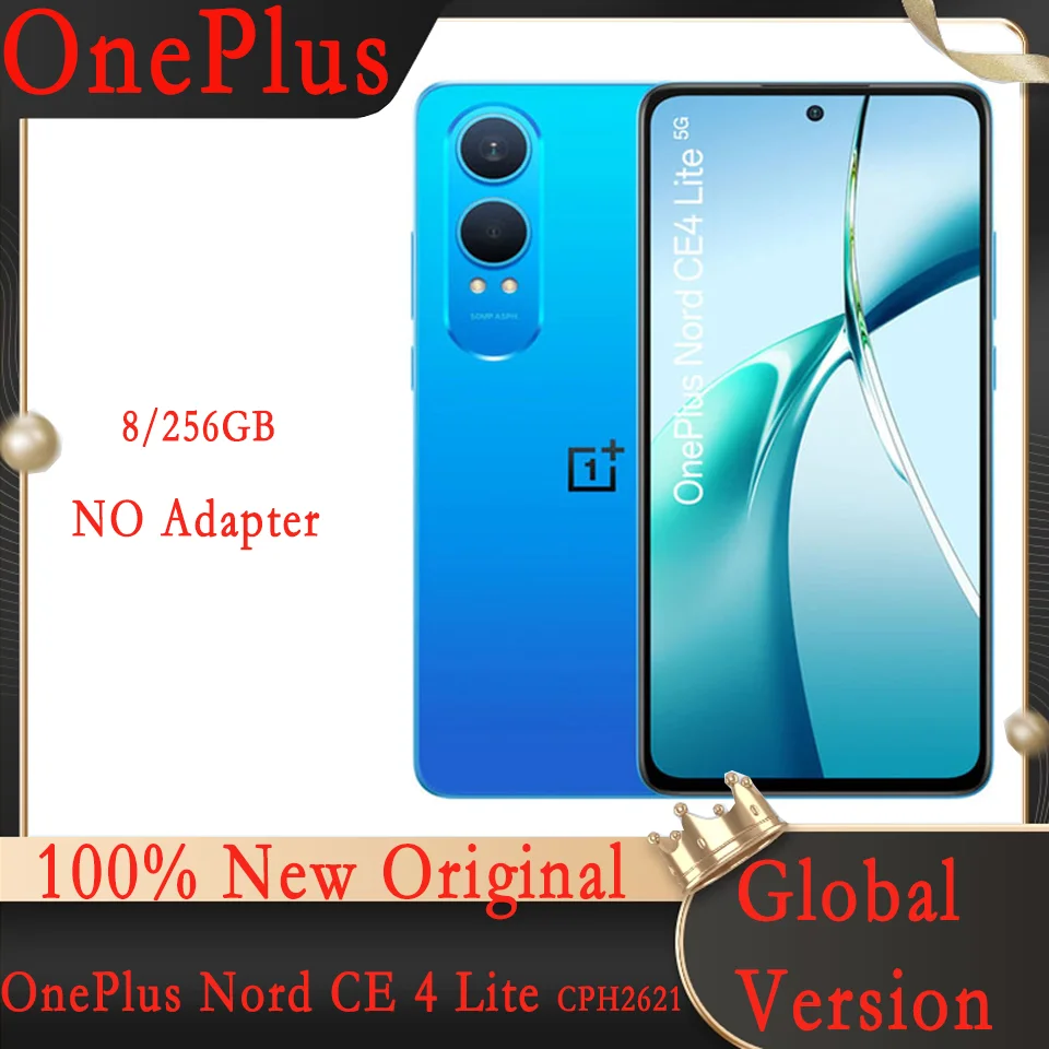 Global Version OnePlus Nord CE 4 Lite 5G Smartphone, 8GB 256GB 6.67” 50MP NFC Snapdragon 695 SONY OIS Camera Sealed Box