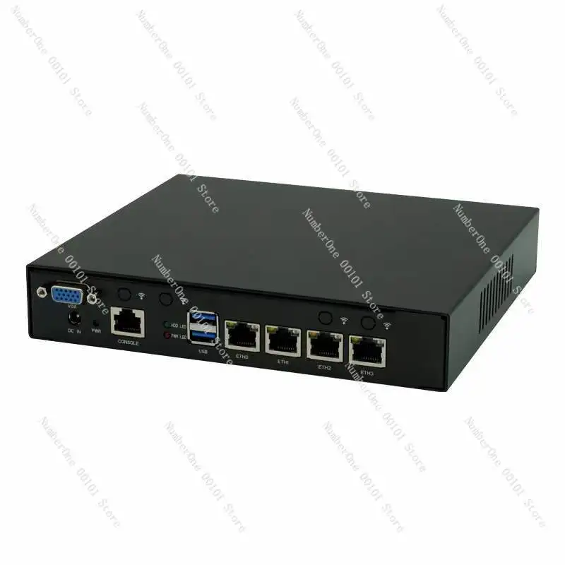 J1900 Industrial Mini PC Firewall Router, 4x LAN Port OPNsense PfSense Support AES, Quiet Desktop Network Appliance