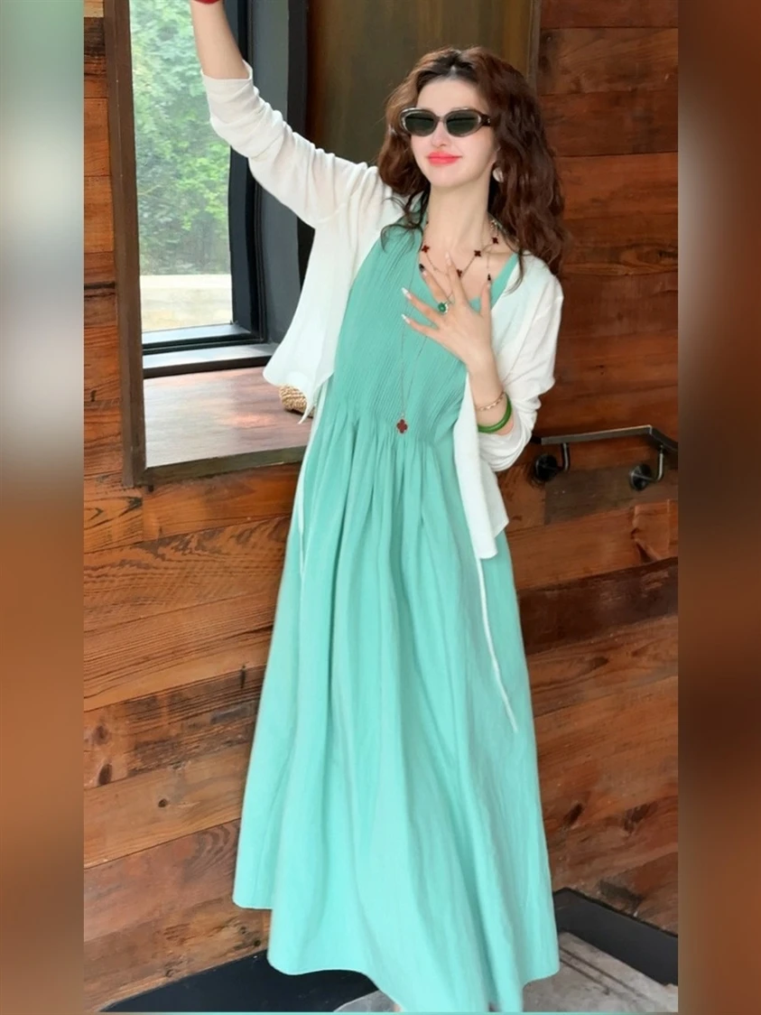 

Новая летняя модная свободная юбка-трапеция Linda Sister High-End с высокой талией, модель AA6LJS085