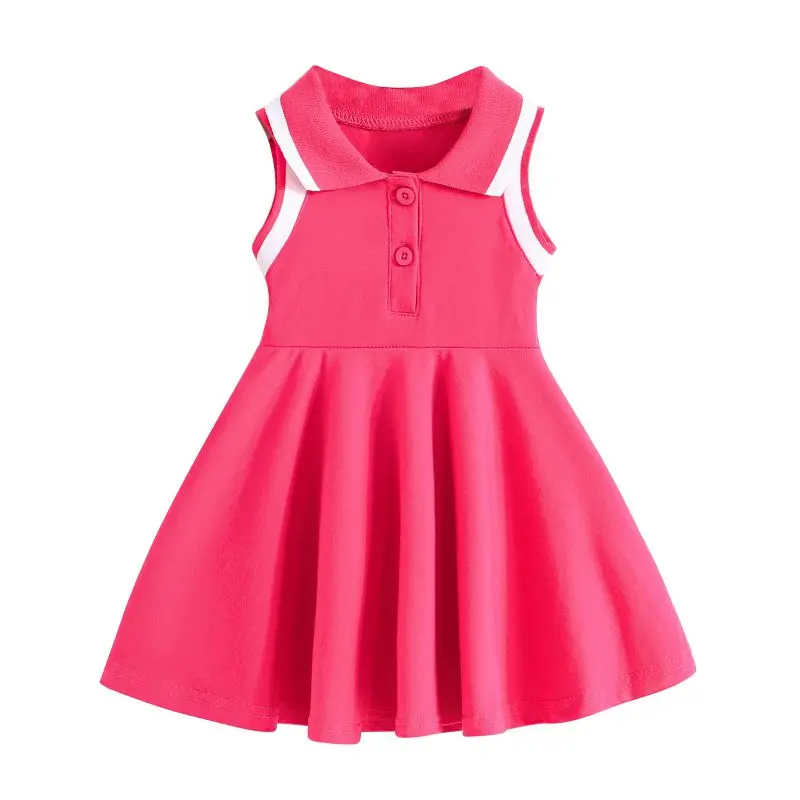 Children Girls Sport Dress Fashion Breathable Sleeveless Athletic Tennis Dress Jumpsuit