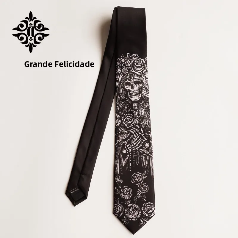 corbata-con-estampado-original-para-hombre-y-mujer-estilo-casual-diseno-de-calavera-y-espinas-cruzadas-estilo-coreano-ten