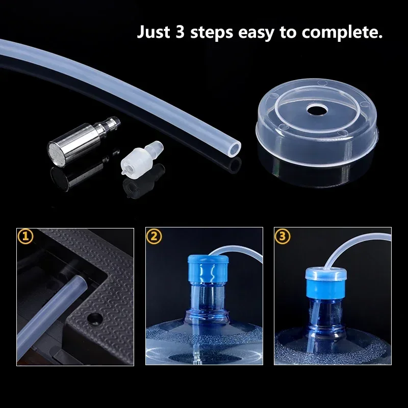 Food Grade Silicone Tube Water Dispenser Kit 6mmx9mm Soft Pipe+Filter Automatic Suction Hose Universal Inlet Pipe Accessories