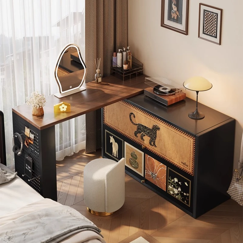 

Chair Console Dressing Table Bedside Corner Makeup Mirror Study Vanity Table Vintage Cosmetics Penteadeira Chinese Furniture