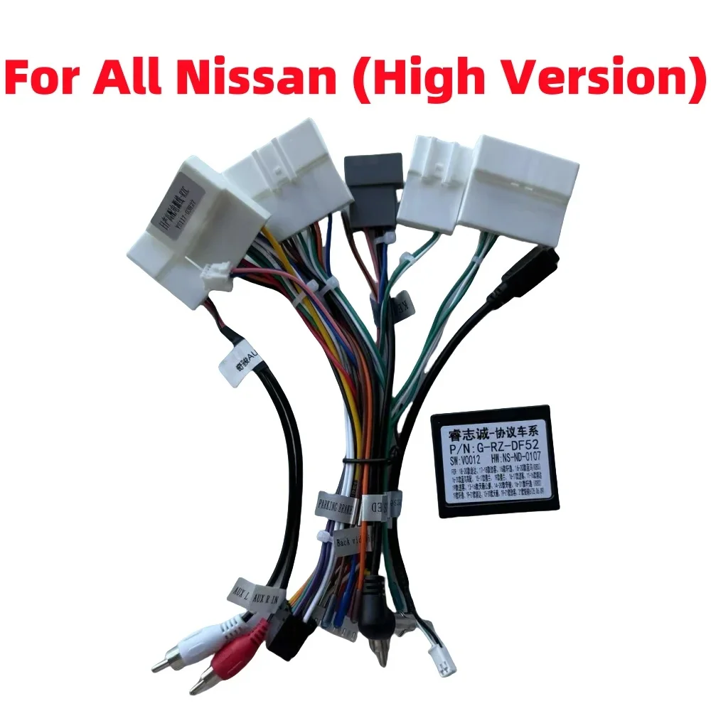 caixa-canbus-rz-df52-com-chicote-de-fiacao-plug-de-16-pinos-sistema-android-radio-para-nissan-versa-x-trail-qashqai-sylphy-teana-kicks