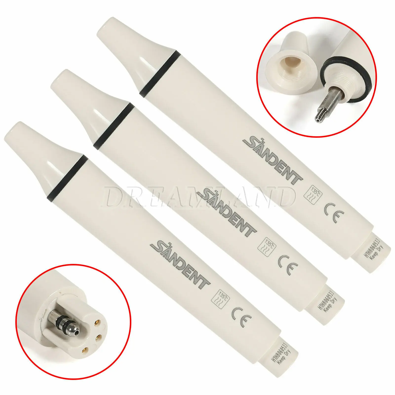 

3 pcs Dental Ultrasonic Piezo Scaler Handpiece Compatible For EMS