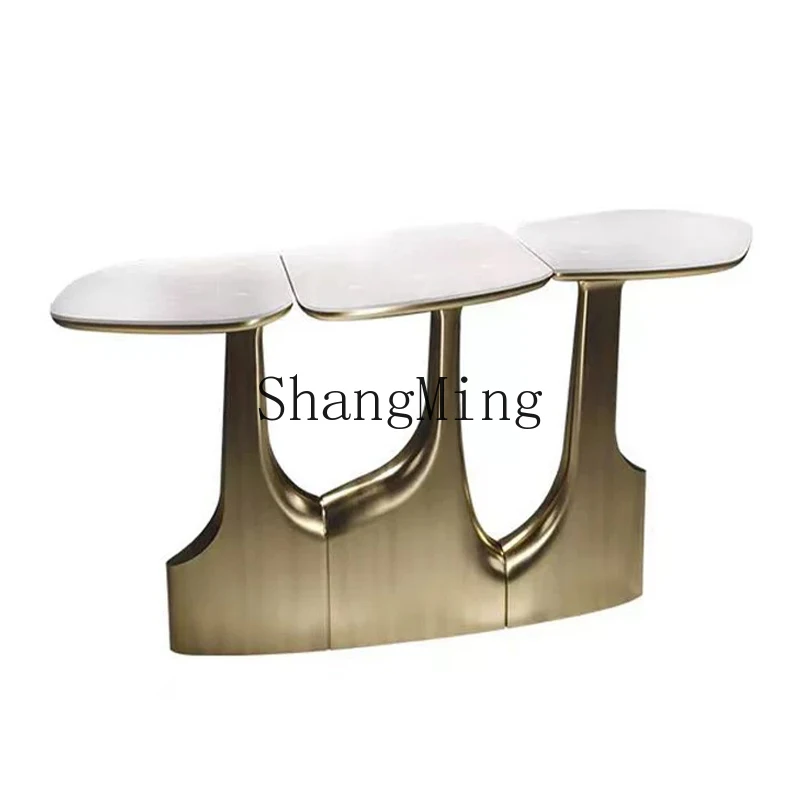 CL Light Luxury  Platform Modern Simple Entrance Foyer Villa Living Room Objects Against the Wall End View Platform