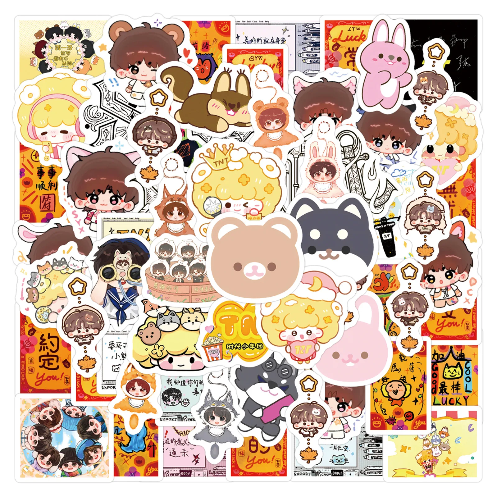 

105Pcs TNT、Target & Track Game Graffiti Sticker Personalized Trendy Decor Sticker DIY Guitar Phone Laptop Water Cup Skateboard