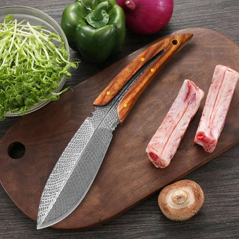 Handmade Forged Boning Knife Kitchen Cleaver Meat Fishing Sashimi Boning Butcher Knife for Fruit Vegetables Cooking