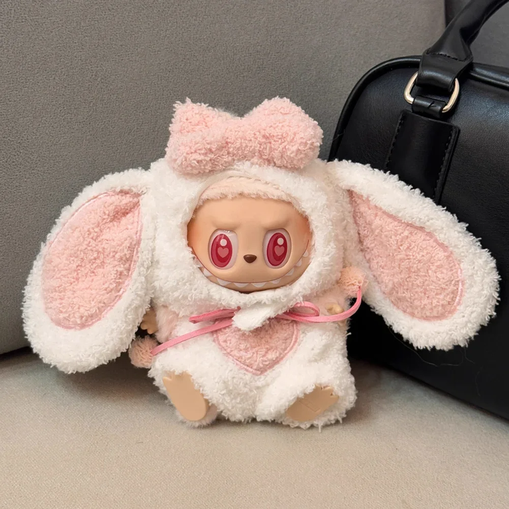 ミニぬいぐるみの動物の服衣装アクセサリー 17 センチメートルラブブ人形かわいいウサギパーカー DIY 服人形なし