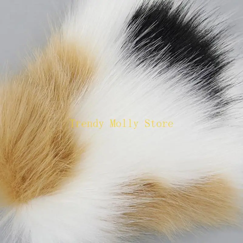 N5KB Wolf Fuchsschwanz Clip Ohren und Handschuhe Set Halloween Cosplay Party Kostüm Zubehör