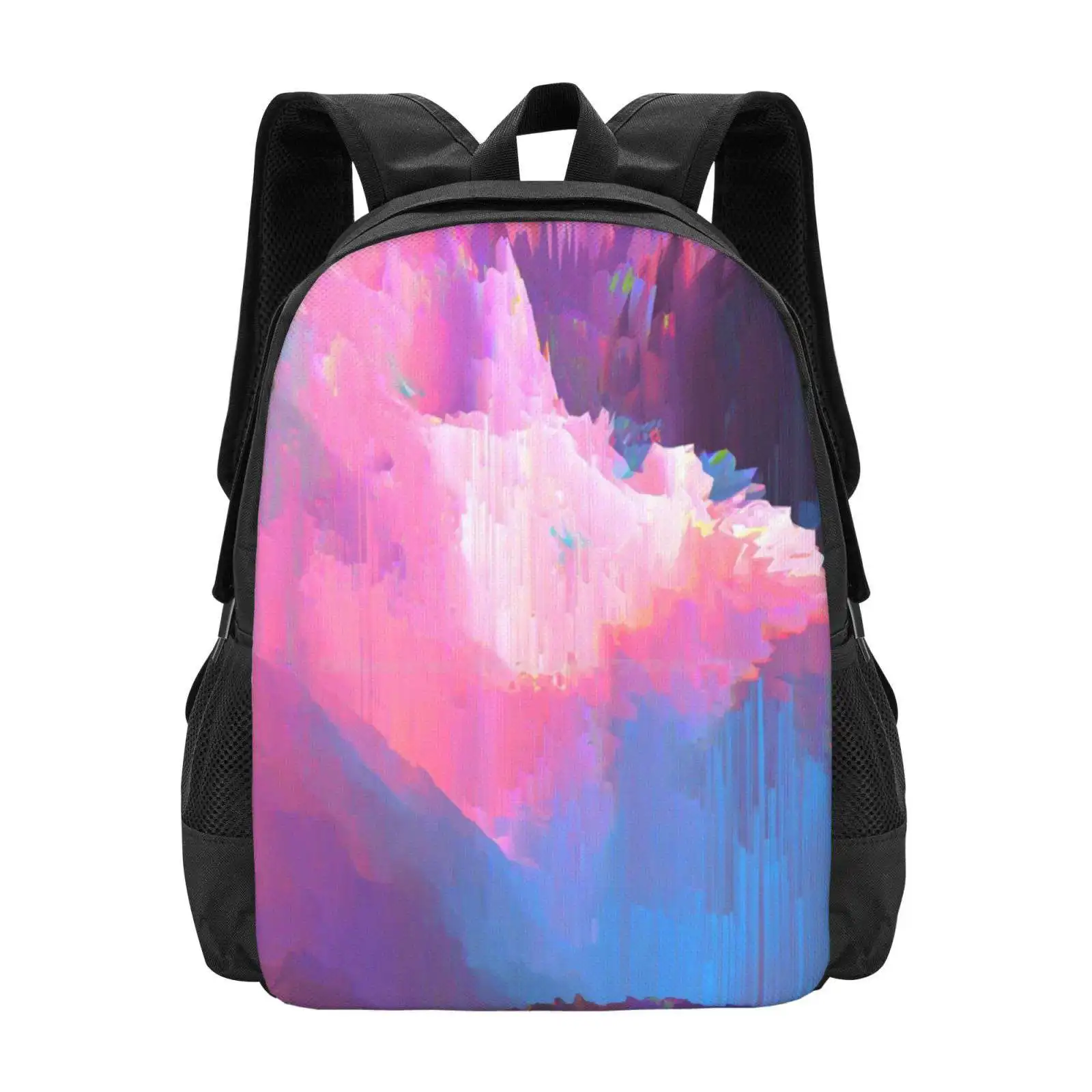 Humilde-Unisex colorido arte digital fluido acrílico mochila, bolsa de estudante, psicodélico saco, estética, ácido, Trippy, recém-chegados