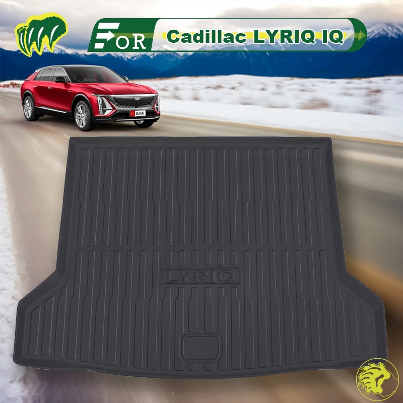 For Cadillac LYRIQ IQ 2024 TPE Custom Fit Car Trunk Mat All Season Black Cargo Mat 3D Shaped Laser Measured Trunk Liners