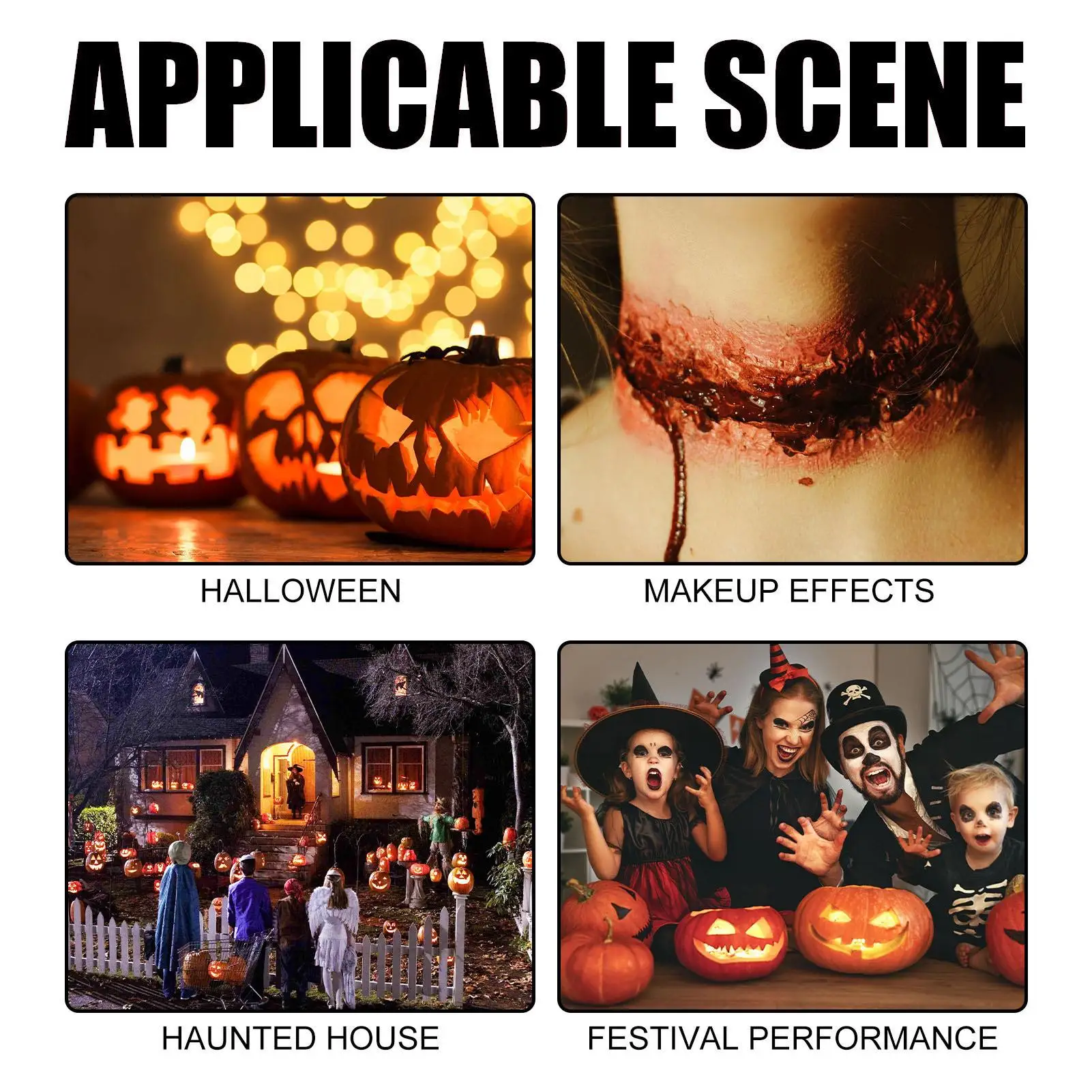 مجموعة مكياج شمع الندبات للمؤثرات الخاصة الواقعية، آمنة للدم المزيف للبشرة، مثالية للاستخدام في حفلات الهالوين #2