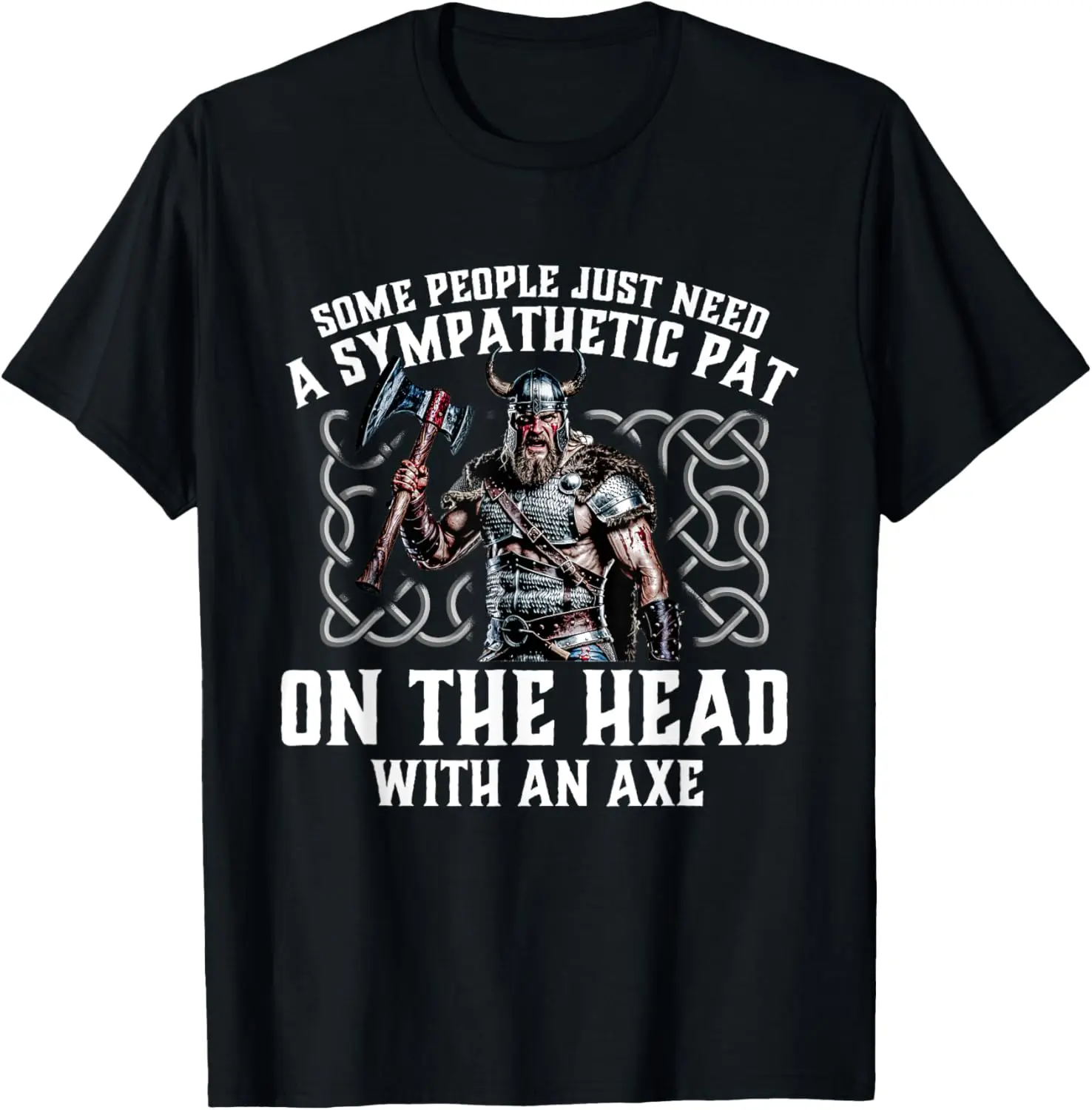 Sympathetische Pat op het hoofd - Viking Warrior Noorse mythologie T-shirt