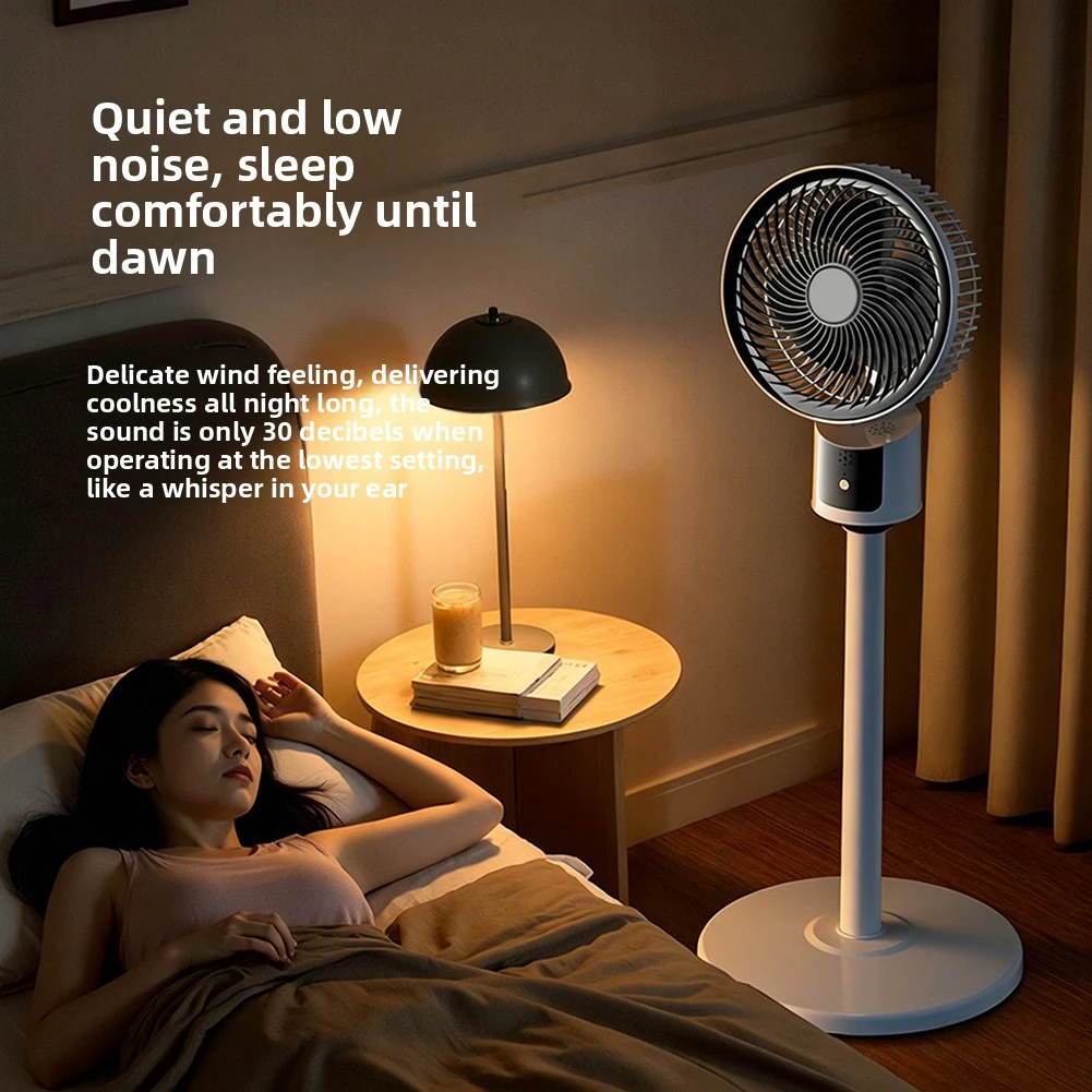 Camping Fan Rechargeable Desktop Circulator  3 Speeds Ceiling Electric Fan  Quiet Large Cooling Standing Floor Fans For Bedroom