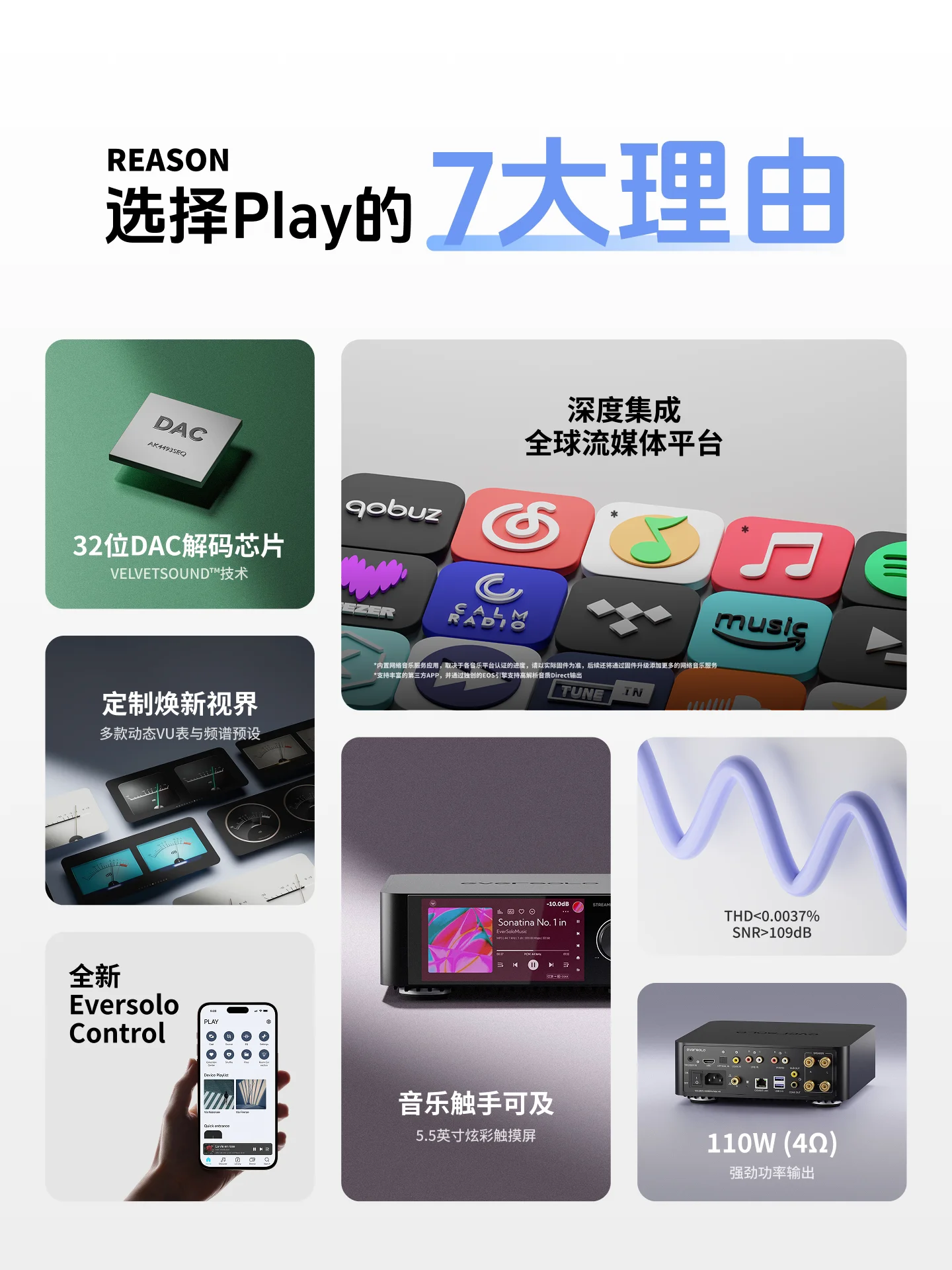 Play Streaming Media Power Amplifier Streaming HiFi Digital Broadcast CD Player