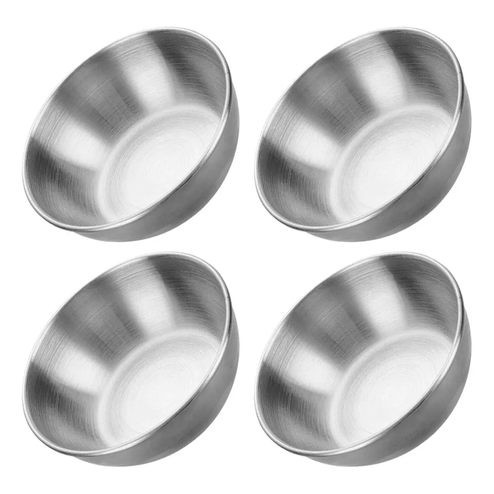 

4pcs Stainless Steel Dipping Bowls Sauce Containers For Cooking Small Metal Prep Bowls Condiment Serving Dishes Easy To