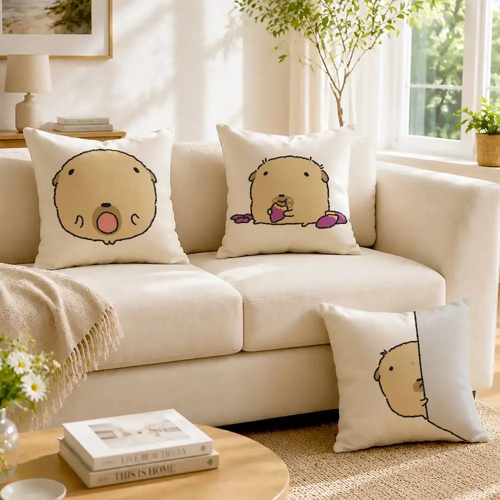 Cute D-Dorung Dog  Customizable Square Cushion Cover Double Sided Print Pillow Case